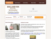 Tablet Screenshot of hollandinnhotel.co.uk